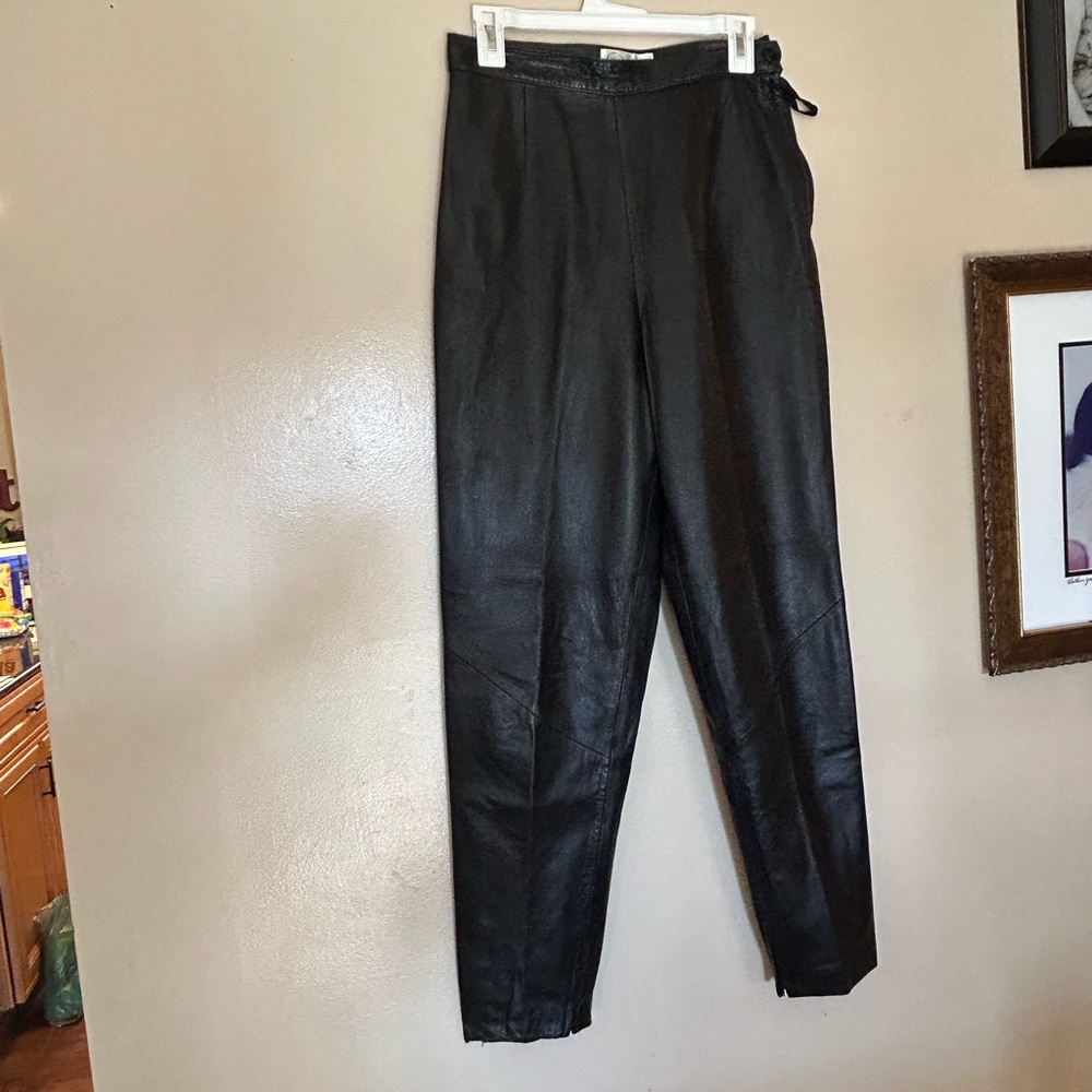 Black Leather Leggings